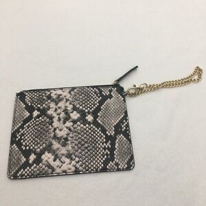Aldo Snake Print Wristlet With Gold Hardware & Wrist Chain
